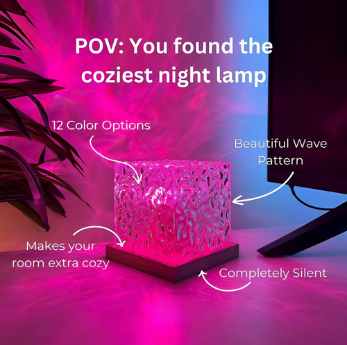 Rotating Water Ripple Night Light Aura Lamp