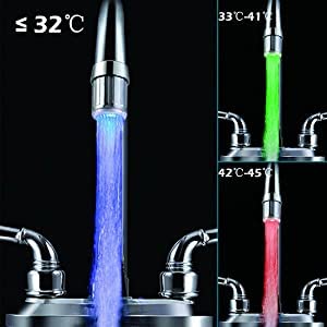 Trendeasy 3 Colors Change Kitchen Water Tap Faucet