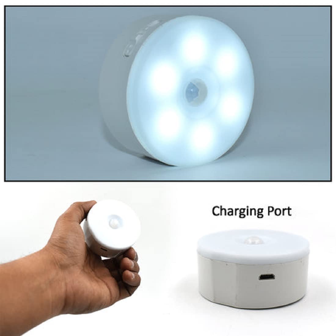 Rechargeable Motion Sensor Night Light Round (Pack of 2)