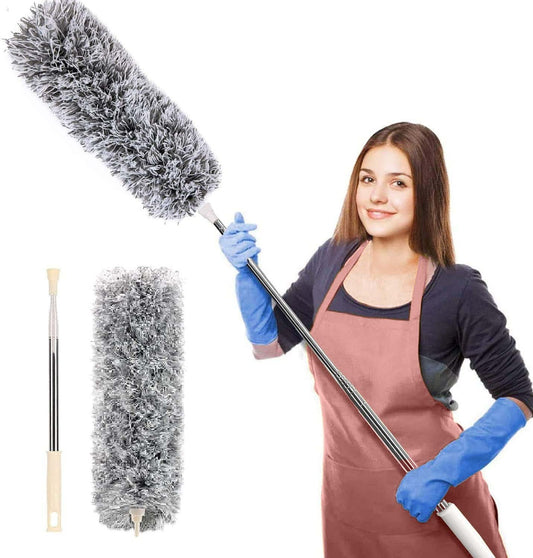 Microfiber Feather Extendable Fan Cleaning Duster with 100 inches